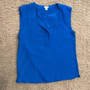 J Crew Royal Blue Sleeveless Top